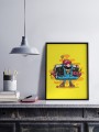 poster super mario - affiche mario - art print retro gaming - papier de créa - dessiné et imprimé en France
