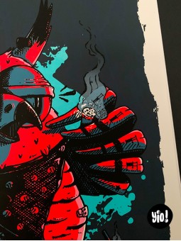 sérigraphie hibou - tirage d'art hibou - papier de créa - dessiné et sérigraphié en France