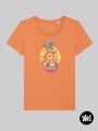 t-shirt femme ananas - tee-shirt femme volcano stone -  tshirt coton bio - dessiné et imprimé en France