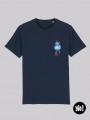 t-shirt crabe homme bleu marine - tee shirt crabe unisexe -  tshirt crabe en coton bio - dessiné et imprimé en France