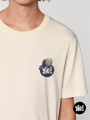 t-shirt éléphant punk unisexe - tee shirt éléphant badass ivoire -  tshirt éléphant coton bio - dessiné et imprimé en France