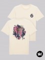 t-shirt éléphant punk unisexe - tee shirt éléphant badass ivoire -  tshirt éléphant coton bio - dessiné et imprimé en France