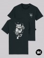 t-shirt homme hibou badass - tee shirt thug life noir et blanc -  tshirt chouette coton bio - dessiné et imprimé en France