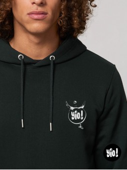 sweat à capuche hibou thug life - hoodie hibou unisexe en coton bio - sweat hibou badass dessiné et imprimé en France