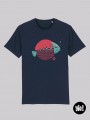 t-shirt poisson homme bleu marine - tee shirt poisson unisexe -  tshirt poisson en coton bio - dessiné et imprimé en France