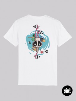 t-shirt homme oiseaux - tee shirt volatiles unisexe blanc -  tshirt piafs coton bio - dessiné et imprimé en France
