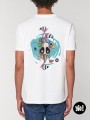 t-shirt homme oiseaux - tee shirt volatiles unisexe blanc -  tshirt piafs coton bio - dessiné et imprimé en France