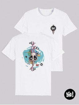 t-shirt homme oiseaux - tee shirt volatiles unisexe blanc -  tshirt piafs coton bio - dessiné et imprimé en France