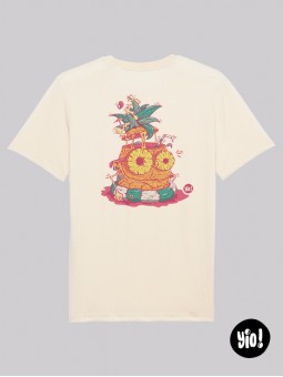 t-shirt ananas unisexe - tee shirt fruit été ivoire -  tshirt ananas en coton bio - dessiné et imprimé en France