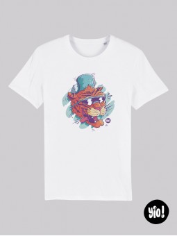 t-shirt homme tigre - tee shirt tigre unisexe blanc - tshirt tigre en coton bio - dessiné et imprimé en France