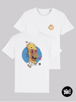 t-shirt homme Homer - tee shirt Simpson unisexe blanc -  tshirt Homer Simpson coton bio - dessiné et imprimé en France