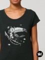 t-shirt femme toucan  - tee shirt toucan noir et blanc -  tshirt toucan en coton bio - dessiné et imprimé en France