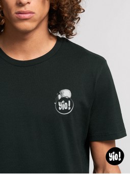 t-shirt homme crâne chill - tee shirt crâne noir -  tshirt crâne casquette coton bio - dessiné et imprimé en France