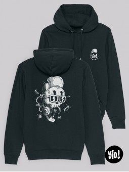 sweat à capuche crâne chill - hoodie crâne squelette unisexe en coton bio - sweat crâne cool dessiné et imprimé en France