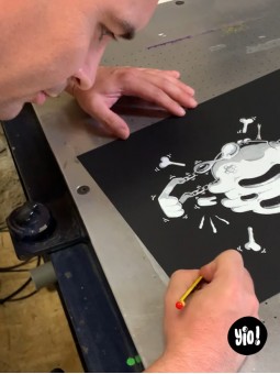tirage d'art skulls - sérigraphie skulls - affiche sérigraphie - dessiné et sérigraphié en France