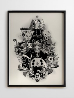 tirage d'art - yio n°1 - papier de créa - dessiné et imprimé en France