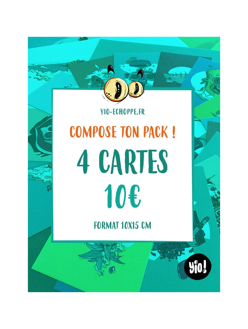 pack cartes - papier de créa - dessiné et imprimé en France