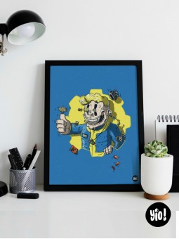 affiche fallout - poster vault boy - illustration gaming - yio illustrations