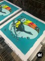 tirage d'art toucan - sérigraphie toucan - affiche sérigraphie - dessiné et sérigraphié en France