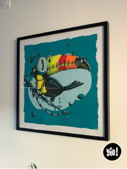 sérigraphie toucan - tirage d'art toucan - affiche sérigraphie - dessiné et sérigraphié en France