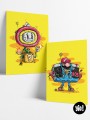 affiche fleur de feu - poster mario - illustration gaming - retrogaming - art geek - yio illustrations