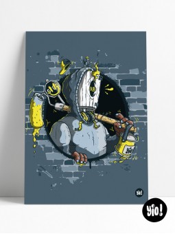 affiche street art - poster spray can - illustration hip hop - culture urbaine - yio illustrations