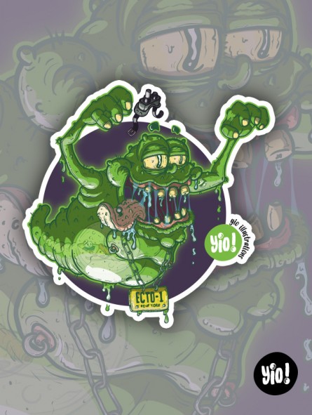 Sticker Slimer Ghostbusters, fantôme vert et espiègle pour personnaliser vos objets