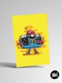 Illustration Manette NES version Mario, carte 10x15 sans cadre