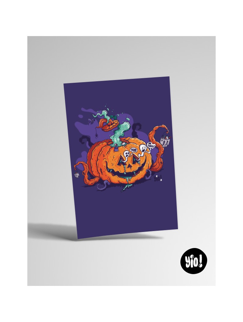 Illustration citrouille cartoon Halloween (sans cadre)