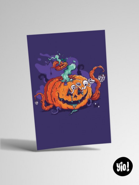 Illustration citrouille cartoon Halloween (sans cadre)