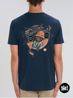 T-shirt Boombox unisexe en coton bio design rétro hip-hop années 80