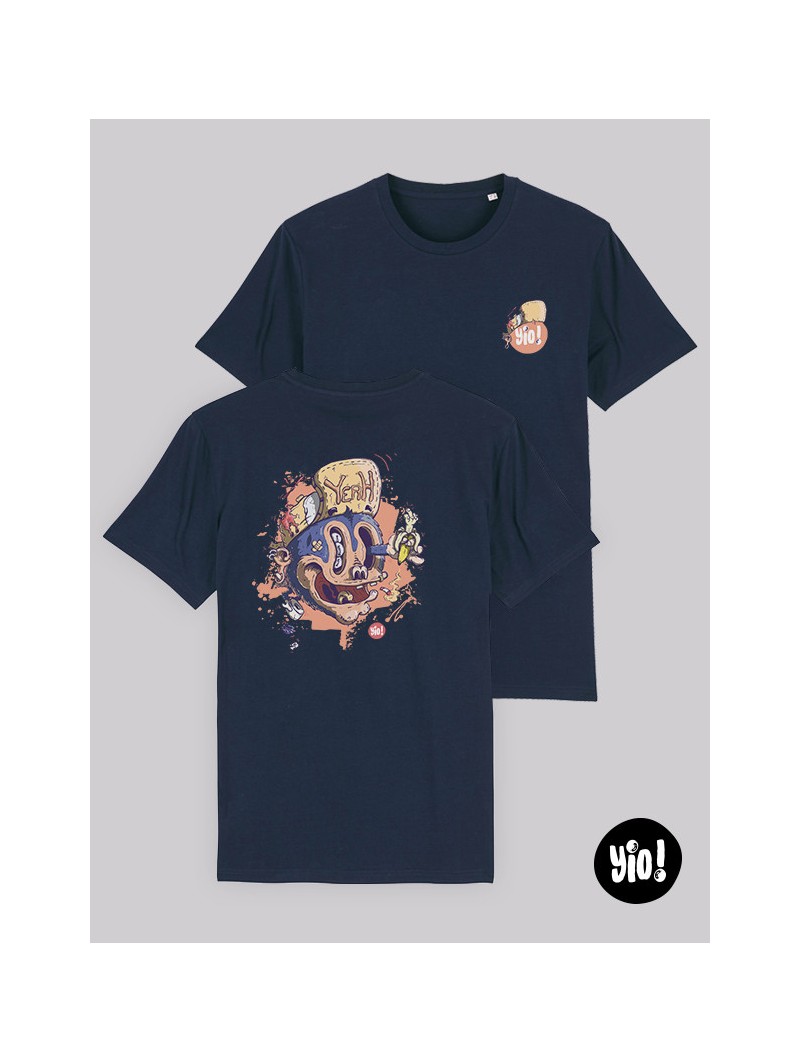T-shirt Singe déjanté unisexe coton bio Design urbain et pop par Yio