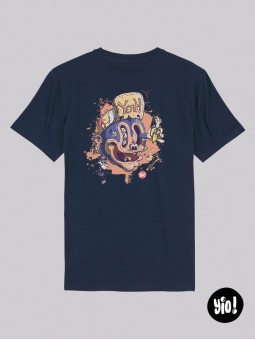 T-shirt Singe déjanté unisexe coton bio Design urbain et pop par Yio