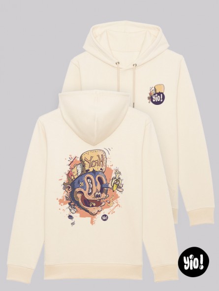 Hoodie Singe déjanté unisexe coton bio Sweat urbain pop culture par Yio Hoodie Singe déjanté unisexe coton bio Sweat urbain pop culture par Yio
