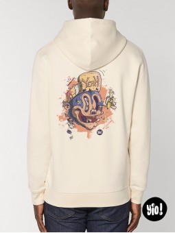 Hoodie Singe déjanté unisexe coton bio Sweat urbain pop culture par Yio
