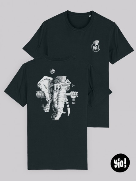 T-shirt Éléphant Punk unisexe coton bio - Illustration badass et décalée par Yio T-shirt Éléphant Punk unisexe coton bio - Illustration badass et décalée par Yio