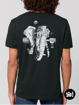 T-shirt Éléphant Punk unisexe coton bio - Illustration badass et décalée par Yio