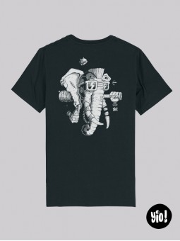 T-shirt Éléphant Punk unisexe coton bio - Illustration badass et décalée par Yio