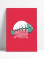 poster poisson - papier de créa - dessiné et imprimé en France