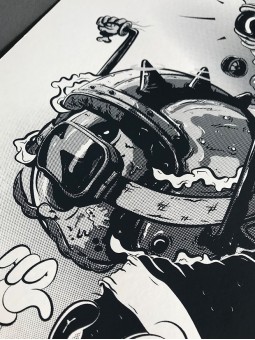 tirage d'art - yio n°1 - papier de créa - dessiné et imprimé en France