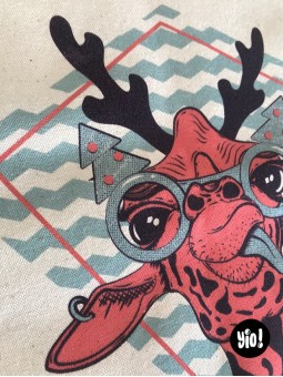 tote-bag noël - tote bag noel en coton bio - totebag dessiné et imprimé en France