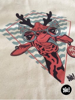 tote-bag noël - tote bag noel en coton bio - totebag dessiné et imprimé en France