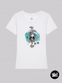t-shirt oiseaux - blanc -  coton bio - dessiné et imprimé en France