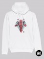 hoodie girafe - blanc -  coton bio - dessiné et imprimé en France
